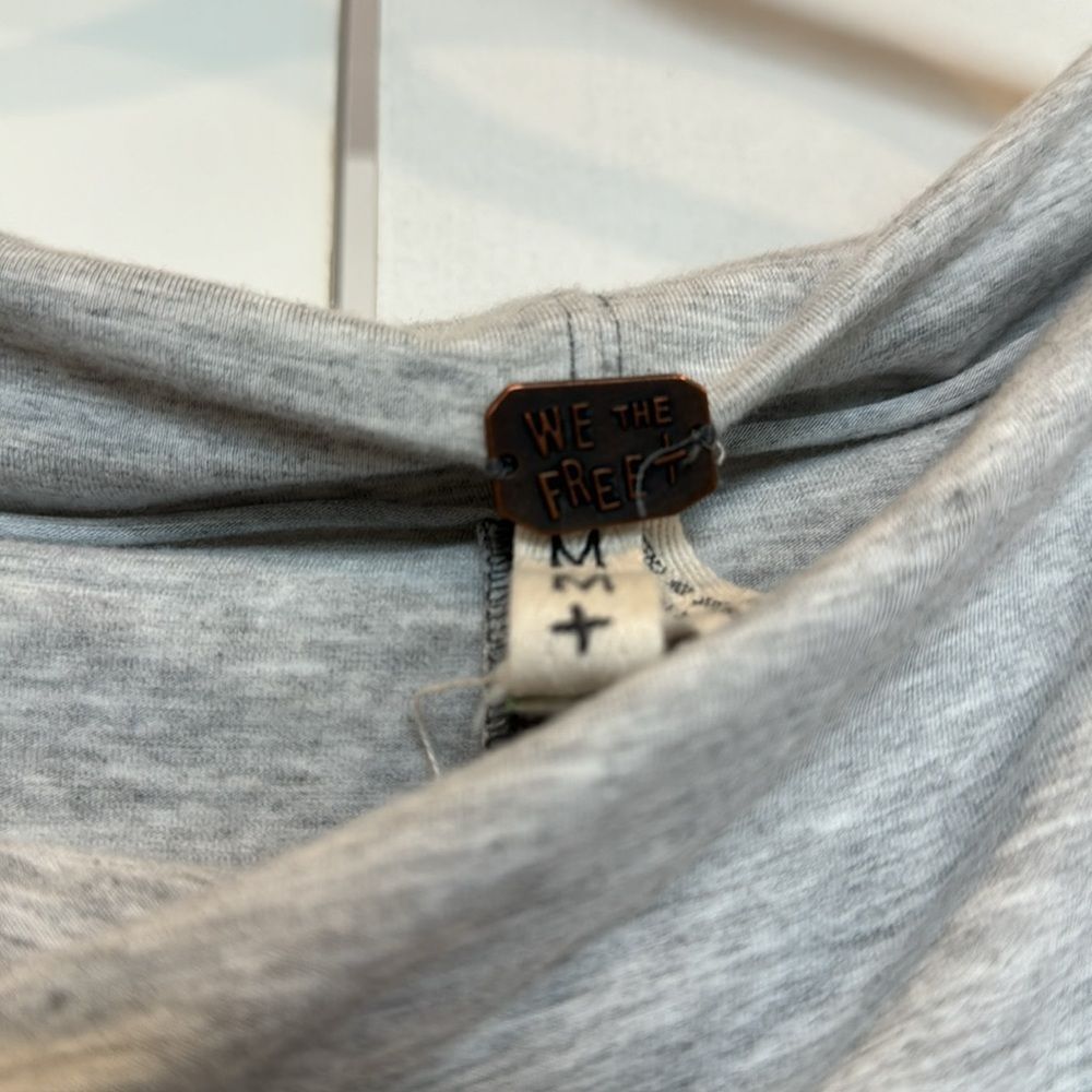 We the free off shoulder gray tunic Medium - Picture 2 of 10
